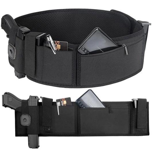 Belly Band Gun Holster - Concealed Carry Waist Pistol Holster for Hunting, Fitness & Self-Defense