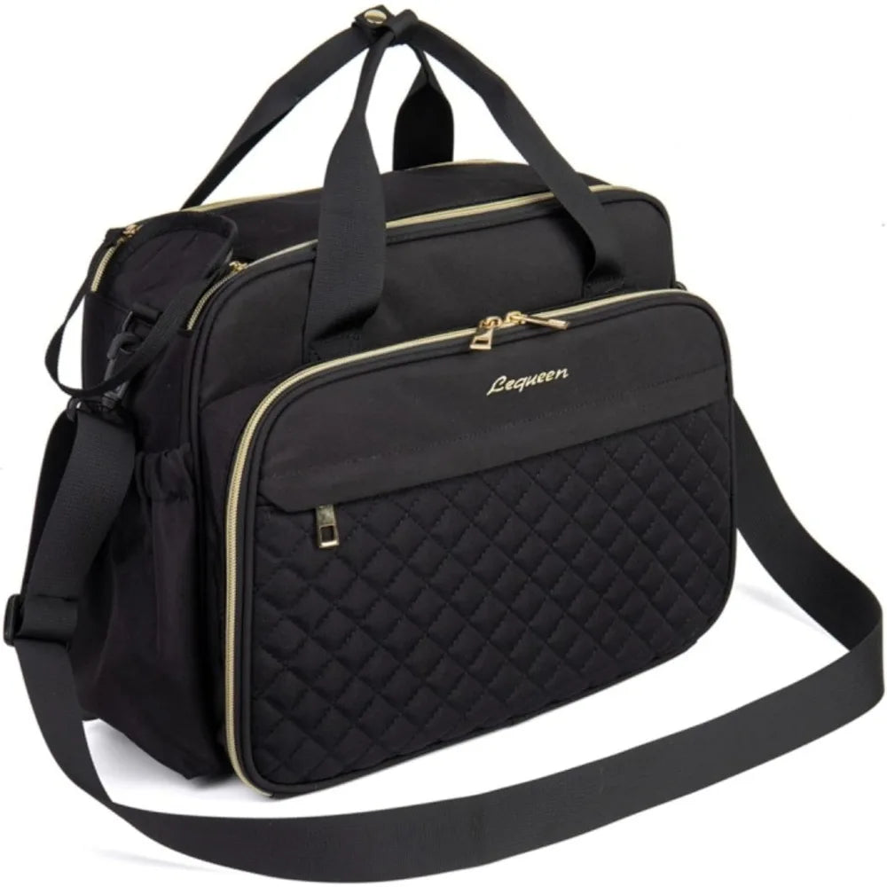 Baby Crossbody Nappy Bag – Large Diaper Tote with Wide Opening, Travel Messenger Shoulder Bag for Moms