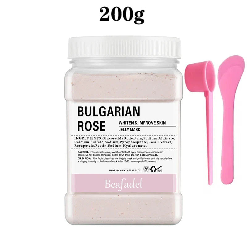 650g Rose Jelly Peel-Off Facial Mask Powder – Collagen Hydroplastic Crystal Skin Care Mask for Face Treatment