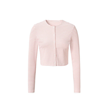 AP SS2026 Women’s Striped Cardigan & Dress Set – Soft Three-Color Fashionable Outfit