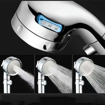 360° Rotating Handheld Shower Head – 3 Spray Modes with ON/OFF Pause Switch & Adjustable Water-Saving Design