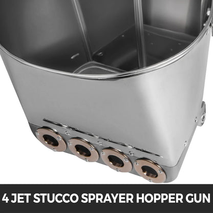 Vevor Cement Mortar Sprayer - Spray Gun for Painting Walls, Ceilings, and More - Includes 4 Jet Hopper Ladle - Construction Tool for Efficient Application