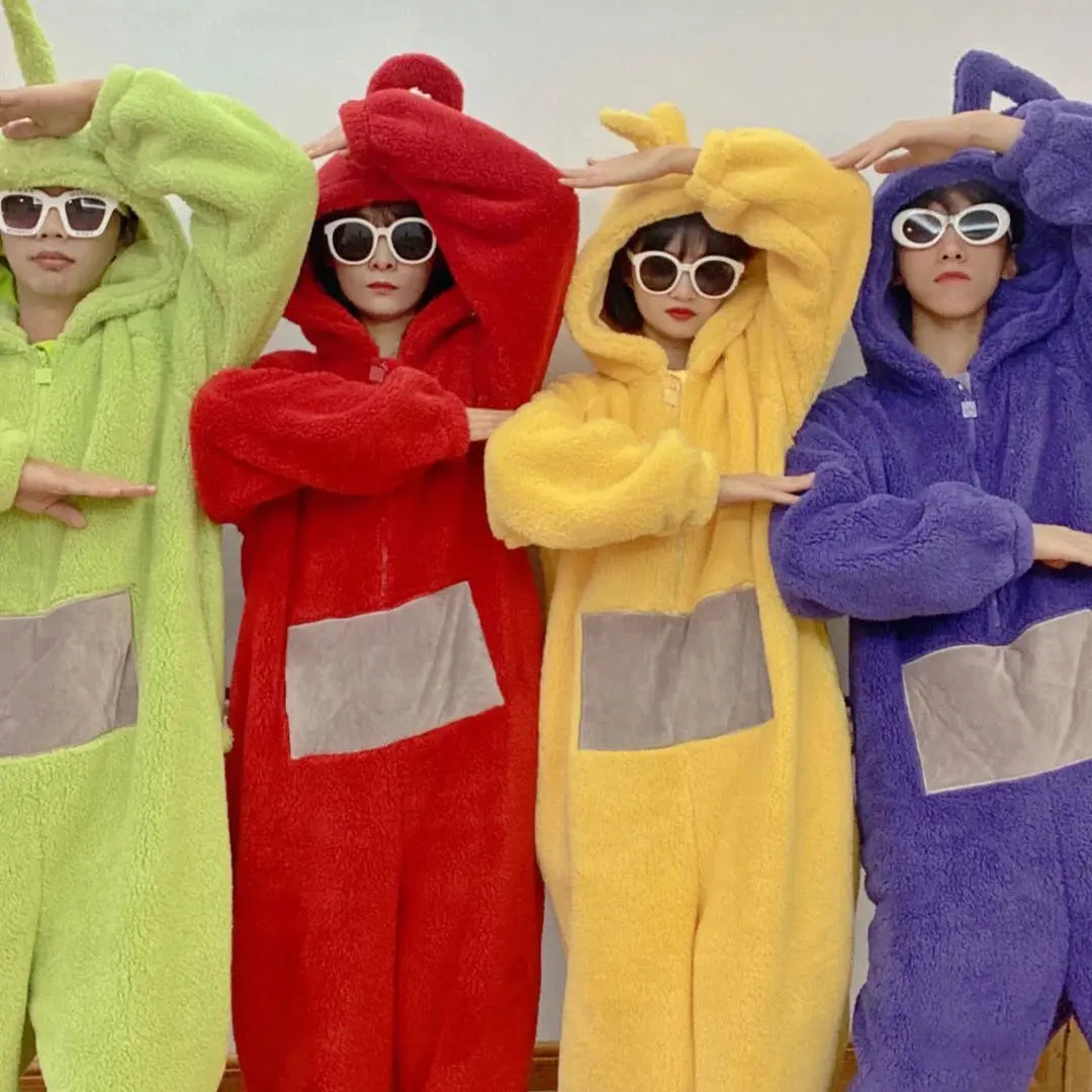 Teletubbies Pajama Costume - Soft Long Sleeve Unisex Cosplay Loungewear for Adults & Kids