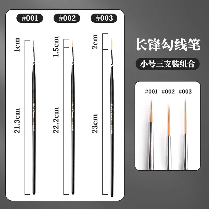 1/2/3/5PCS Rigger Artist Paint Brushes – Extra Long Fine Point Liner Brushes for Scale Models, Nail Art, Acrylic, Oil & Watercolor