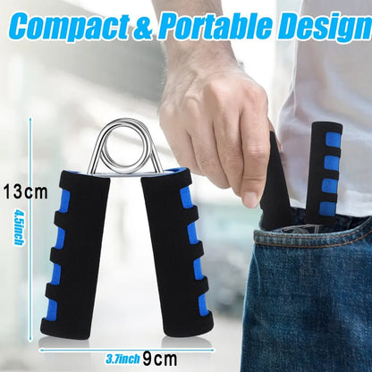 Spring Hand Grip Finger Strength Trainer: Sponge Forearm Grip Strengthener for Carpal Expander Exercise - Hand Trainer Power Exerciser