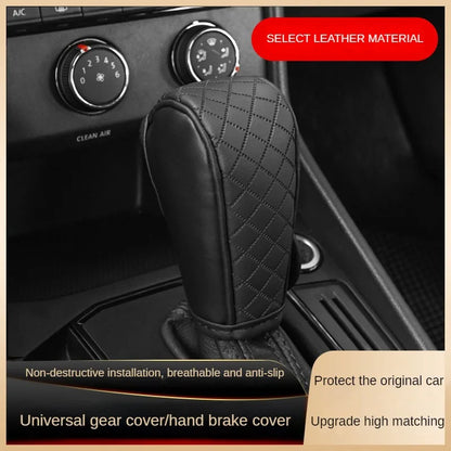 High-Quality Universal PU Leather Gear Shift Cover — Non-Slip, Wear-Resistant for Automatic Cars