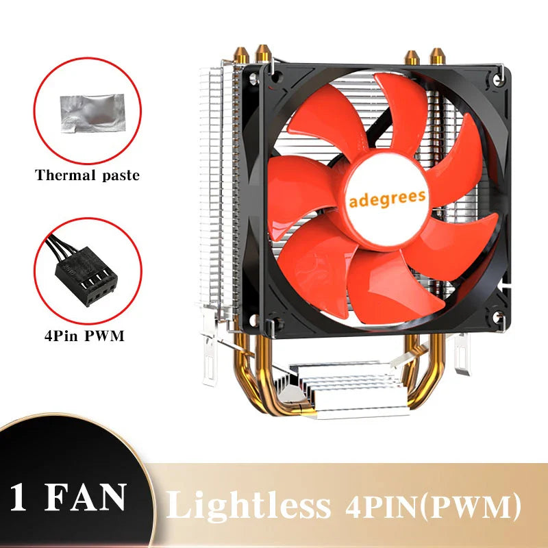 CPU Air Cooler X79/X99 — 3-Pin/4-Pin PWM Fan for Intel LGA 1366/1151/1155/1200/1700/2011 & AMD AM3/AM4/AM5
