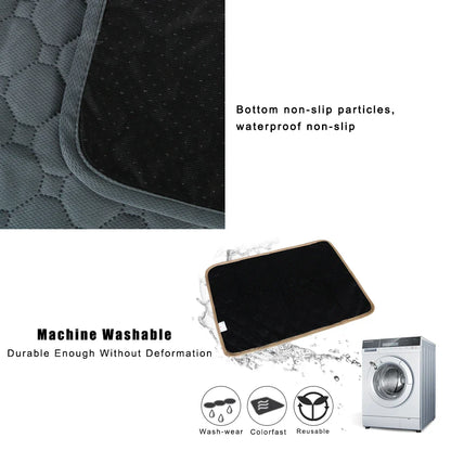 Washable Reusable Dog Training Pad - Absorbent Waterproof Diaper Mat for Pet Training and Car Seat Cover - Essential Pet Accessories