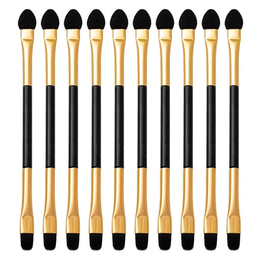 10pcs Double-Head Eye Shadow & Eyeliner Brush - Fashion Sponge Stick for Lip & Eyebrow Makeup Tools