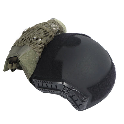 Tactical Helmet Cover Set – Hybrid Mesh Cover for Maritime, Bump & Ballistic Helmets with NVG Battery Pouch for Hunting