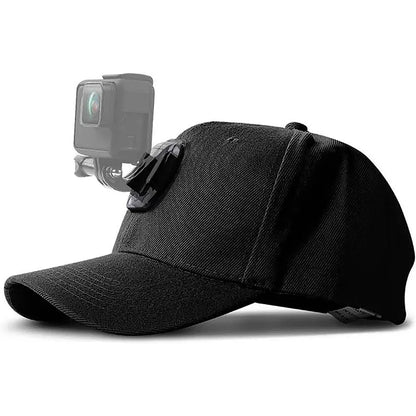 GoPro Baseball Cap Base Mount with J-Hook – Compatible with GoPro Hero 10-13, DJI Action 3-4 & Insta360 X3-X4 Accessories
