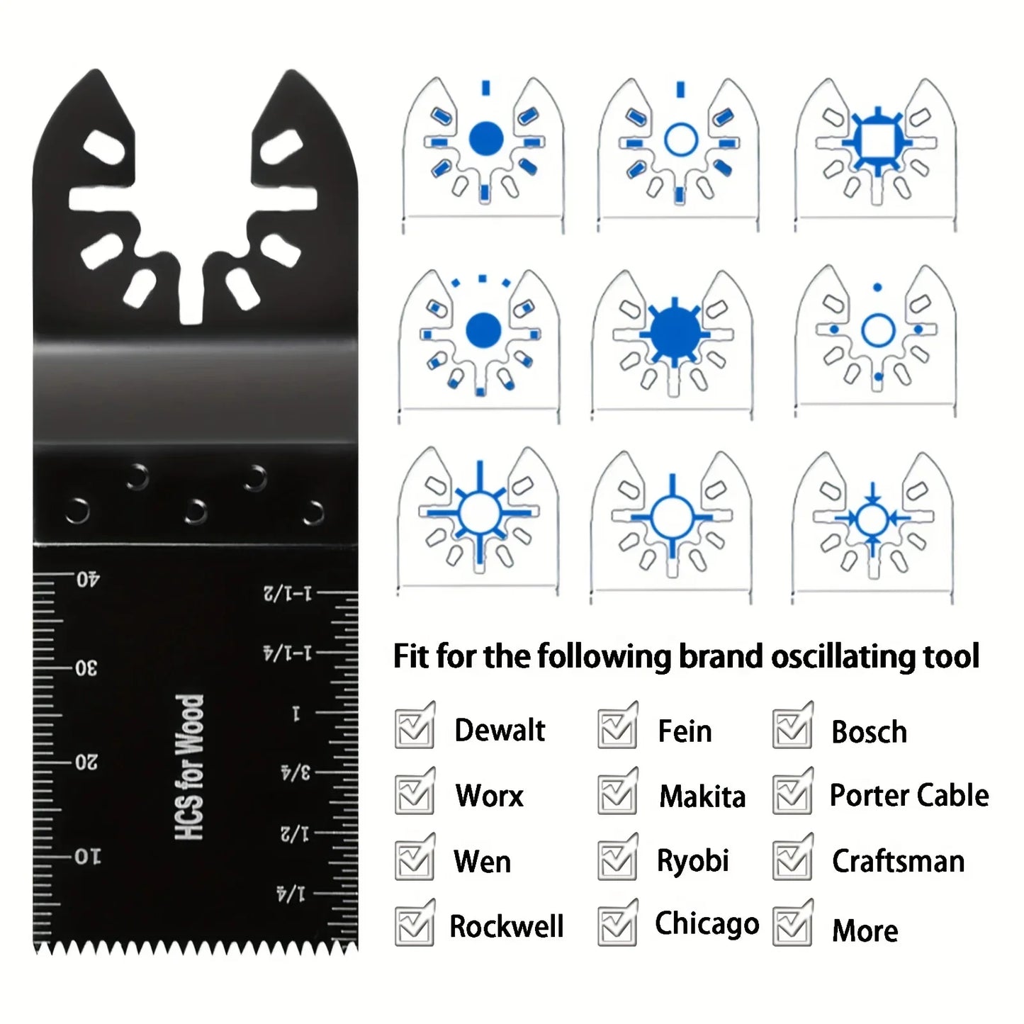 Metal Oscillating Saw Blades – Durable Quick-Release Multi-Tool Cutter for Wood & Plastic Cutting, Universal Fit Accessories