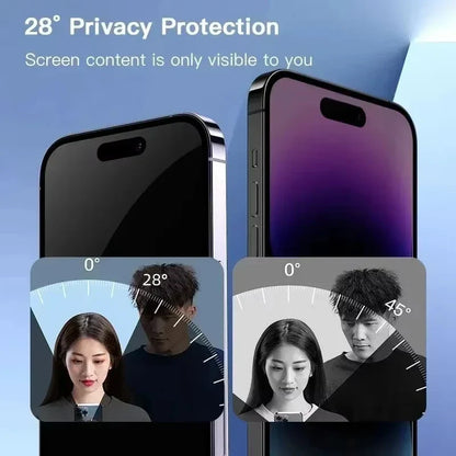 5PCS Anti-Spy Privacy Screen Protector for iPhone 17 Pro Max, 16, 15, 14, 13, 12, 11, 16e, XR, Mini & Plus Dust-Free Install Tempered Glass