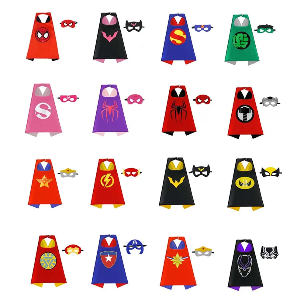 Superhero Capes for Boys & Girls – Cartoon Dress-Up Costume Cloak for Birthday, Halloween & Easter Party