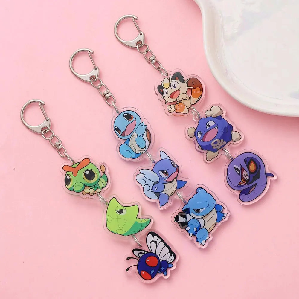 Anime Acrylic Keychain – Cute Cartoon Car Bag Pendant, Creative Gift for Friends & Fans, Fun Keyring Charm
