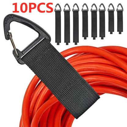 10/5PCS Triangle Buckle Wire Manager - Power Cord Management Nylon Heavy Cord Storage Straps for Cable, Hoses, Car Organizer Holder