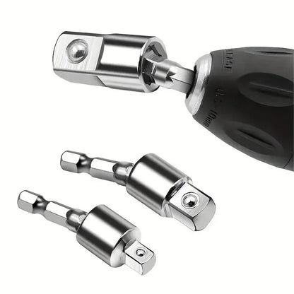 360° Electric Drill Air Screwdriver Sleeve Adapter - Universal Hexagonal Handle to Square Head Rotary Connect Rod Tool