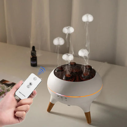 Dynamic Jellyfish Air Humidifier 250ml – Essential Oil Diffuser with 7 Color LED Night Light & Remote Control for Bedroom
