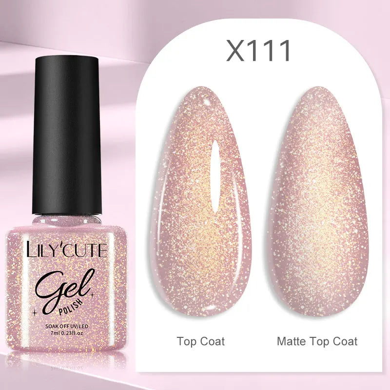 LILYCUTE 5ml Silver Metallic Liner Gel Polish – Super Bright UV Nail Art Stripe & Drawing Paint Varnish, Mirror Effect Graffiti Gel