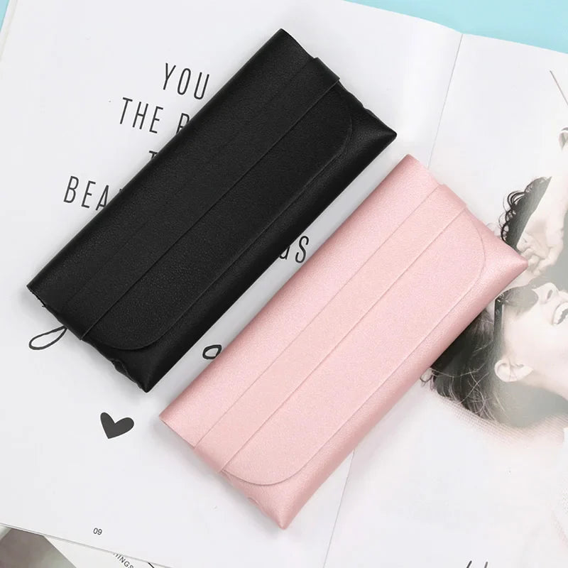 PU Leather Soft Glasses Case – Protective Pouch for Sunglasses and Reading Eyewear for Women