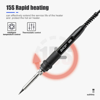 JCD 8898 2-in-1 Soldering Station 750W – Soldering Iron & Hot Air Gun for BGA SMD Phone Repair & Welding