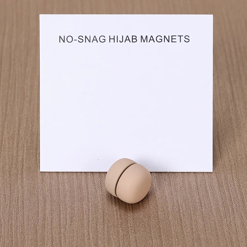 WLP Magnetic Hijab Clips - Solid Color Round Strong Magnet Pins for Silk Scarves Shawls Turban Accessories