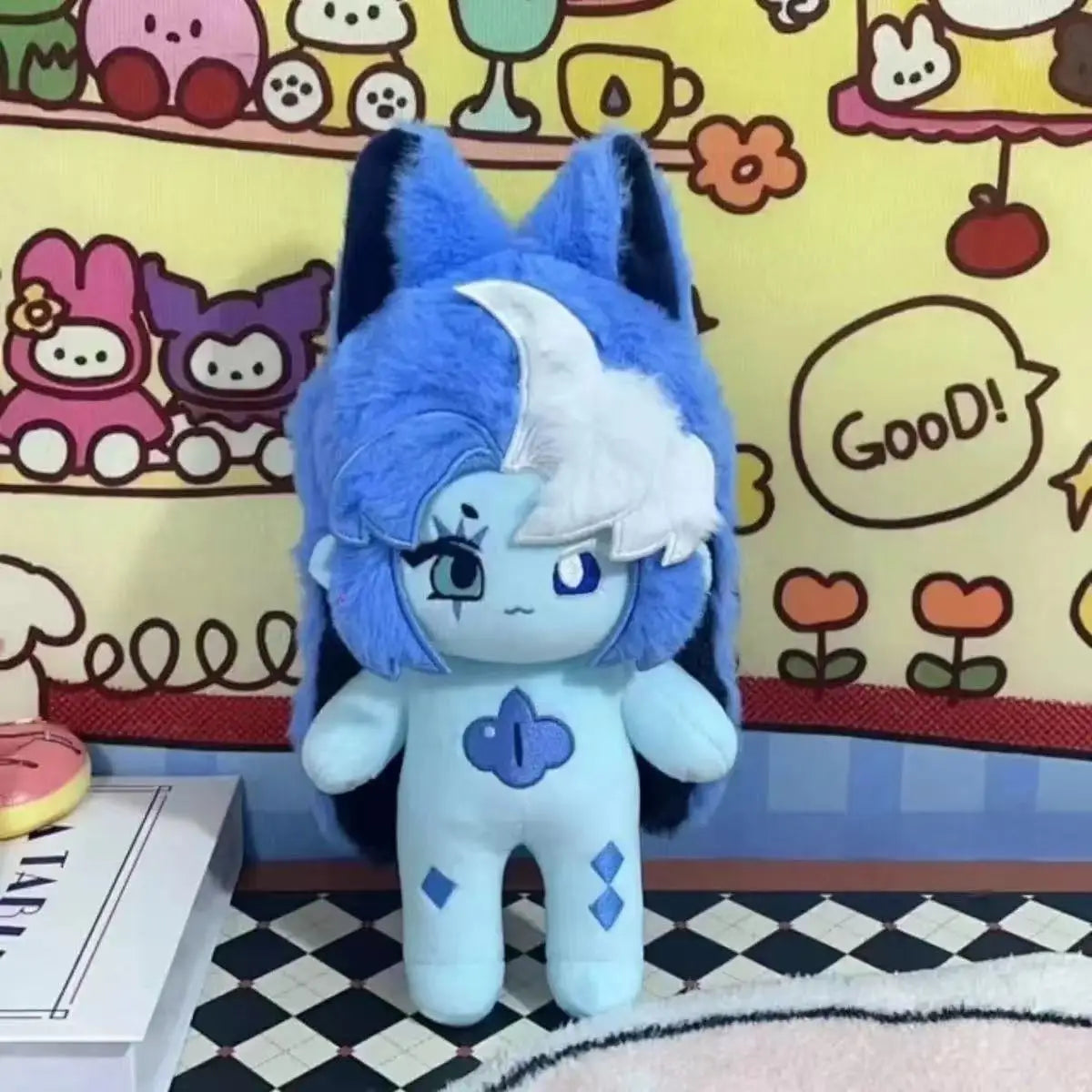 20cm Black Shadow Milk Cookie Plush Doll — Kawaii Cotton Cosplay Toy from Cookie Run Kingdom, Soft Plushie Gift