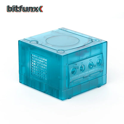 Bitfunx Ice Blue Transparent Replacement Shell for GameCube – Protective Case for NGC GC DOL-001/DOL-101 Console