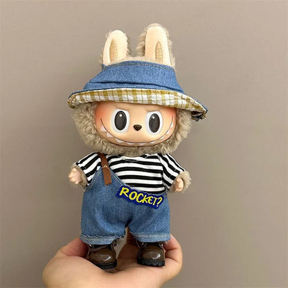 Labubu V1 V2 15/17cm Doll Clothing Set — Fashion Hoodie & Pants Korean Idol Style DIY Accessories Gift