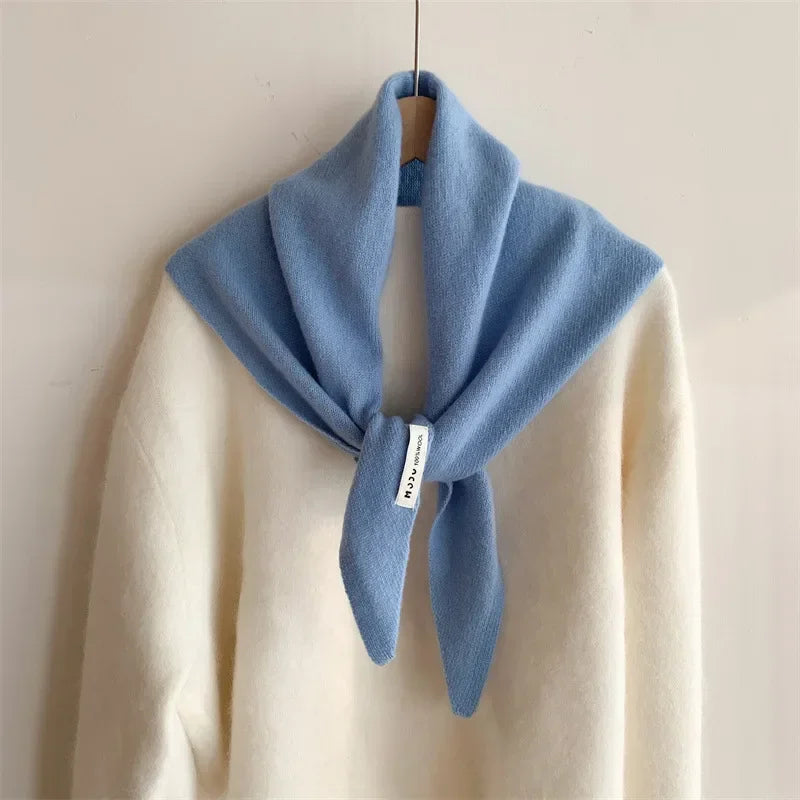 Women’s Wool Triangle Scarf – Multi-Functional Knitted Headscarf