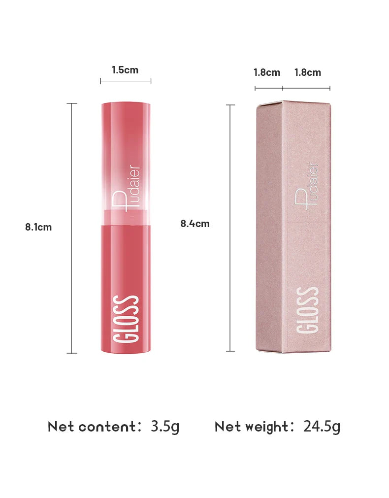 Watery Mirror Lipstick – White, Moisturizing Lip Gloss with Water-Light Shine, Non-Sticky Formula