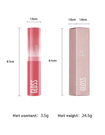 Watery Mirror Lipstick – White, Moisturizing Lip Gloss with Water-Light Shine, Non-Sticky Formula