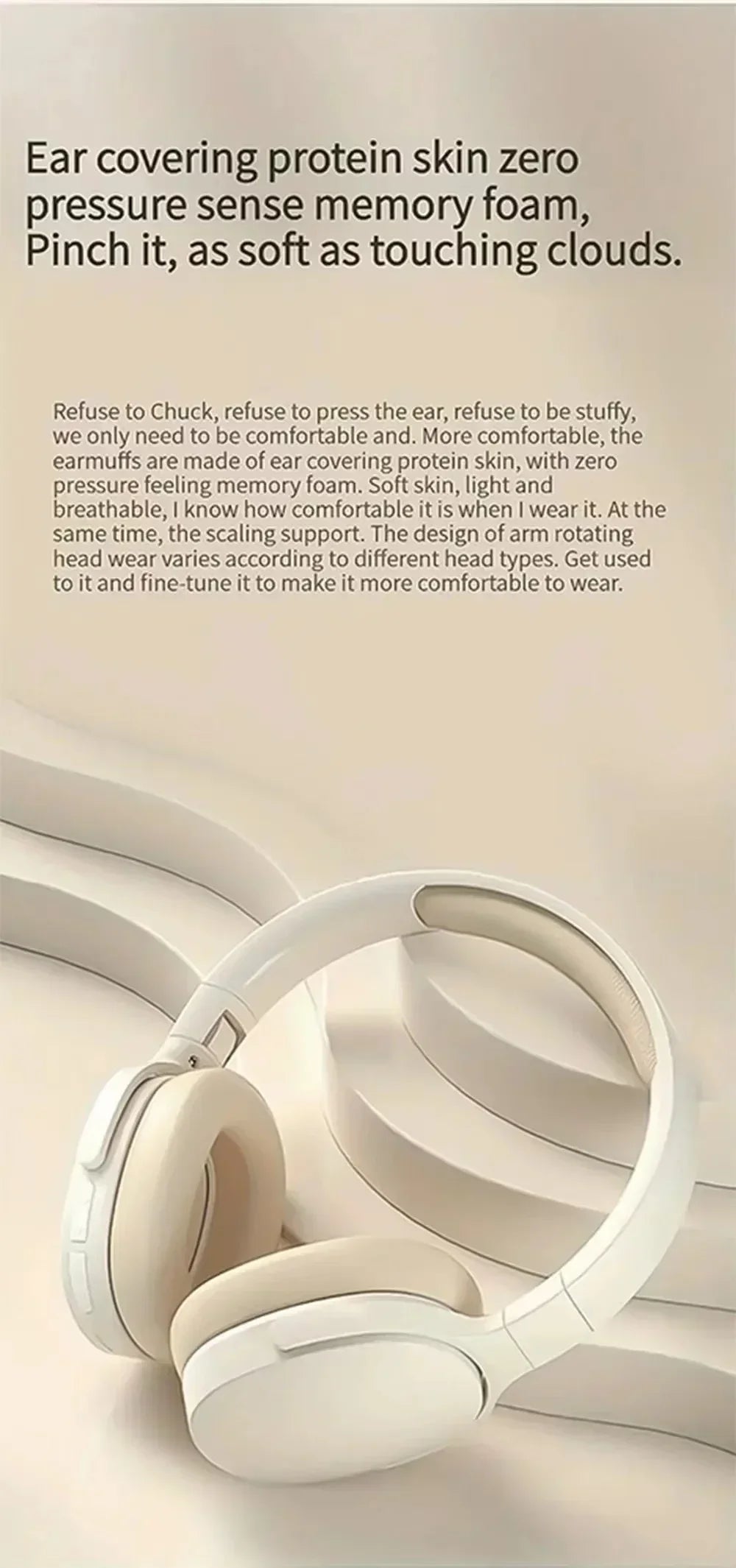 New Wireless Bluetooth Over-Ear Headphones – HiFi Stereo Headset with Mic, TF/AUX Music Player & Sports Earphones