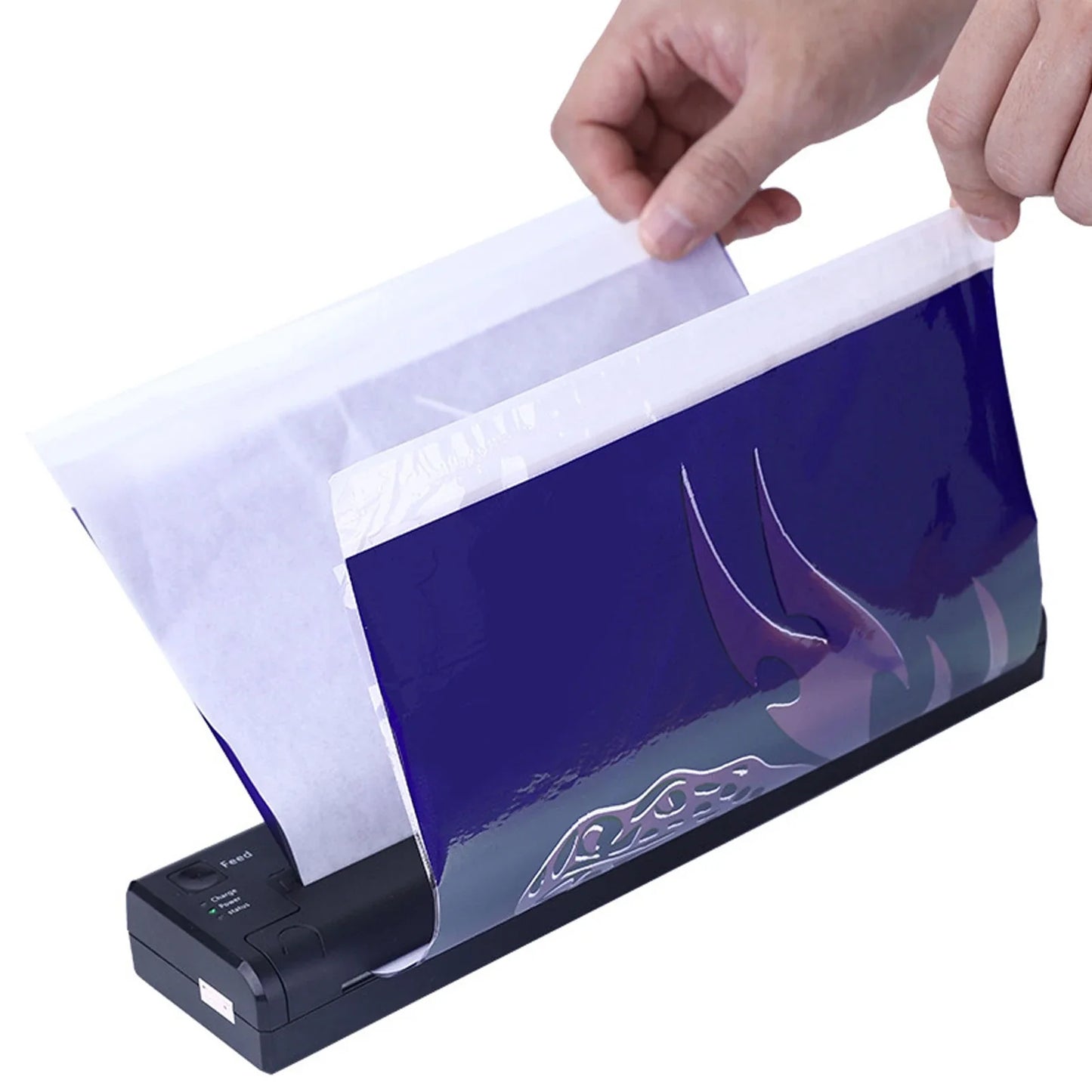 50pcs Transparent Tattoo Transfer Paper – Clear Pattern Thermal Tattoo Transfer Film Paper