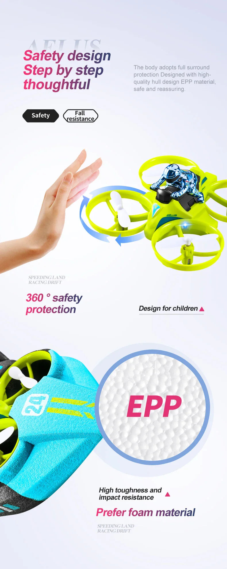 4DRC Mini RC Drone – 3-in-1 Sea, Land & Air Quadcopter with Altitude Hold, Headless Mode & 2.4G Remote Control Helicopter Toy