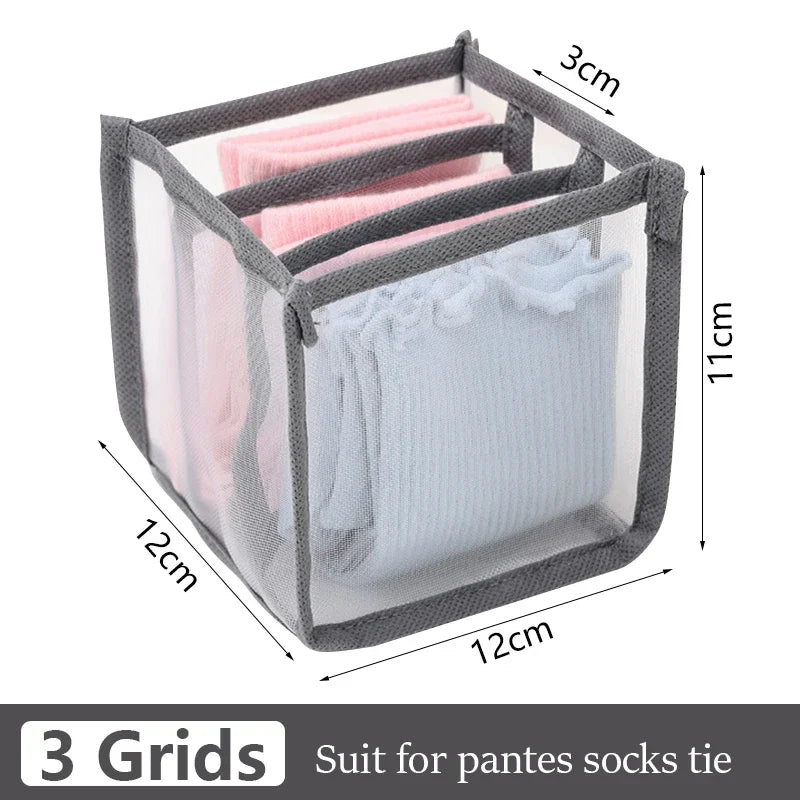 Underwear & Clothing Organizer Storage Box – Sports Bra, Socks & Panties Drawer Divider for Wardrobe & Cabinet Organization