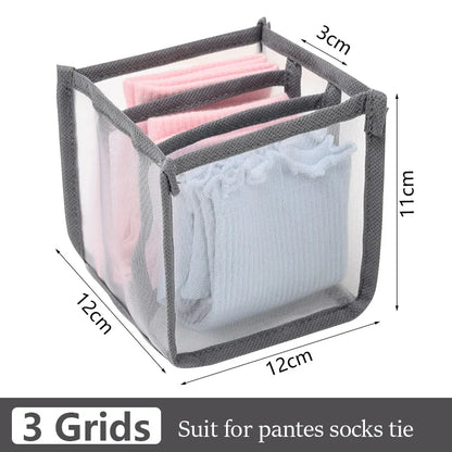 Underwear & Clothing Organizer Storage Box – Sports Bra, Socks & Panties Drawer Divider for Wardrobe & Cabinet Organization
