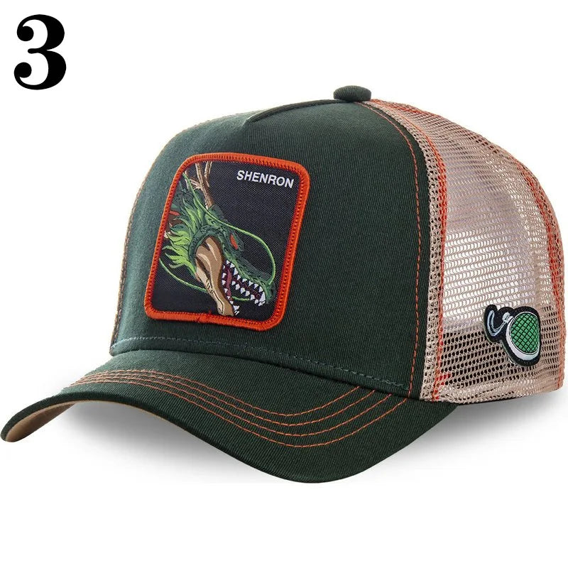 Dragon Ball Anime Baseball Cap - Goku Vegeta Buu Mesh Hip Hop Hat for Summer Casual Wear