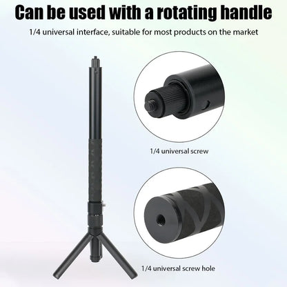 1.2m Ultra-Long Carbon Fiber Invisible Selfie Stick – For Insta360 X3/X2, DJI Action 3, GoPro Cameras