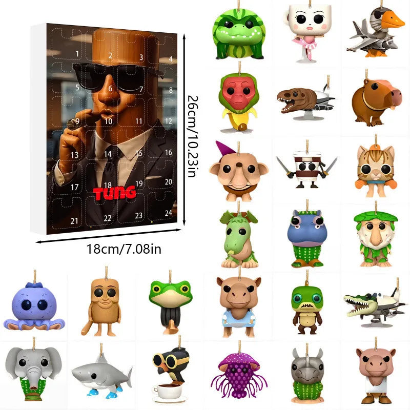 2025 Italian Brainrot Advent Calendar – Tung Tung Sahur Tralalero 24-Day Christmas Countdown Gift