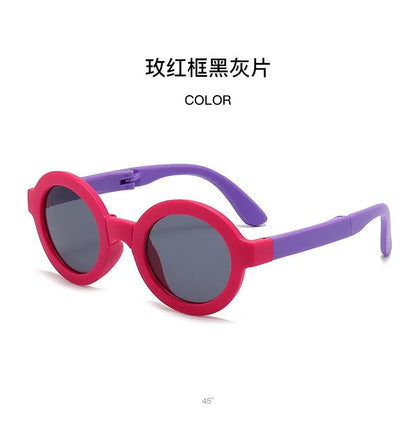 Foldable Kids Sunglasses – UV Protection Cartoon Shades for Boys & Girls, Fashionable Baby Eyewear