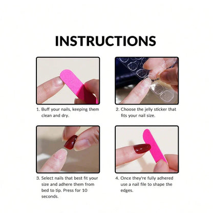 ARTAUG 24PCS Medium Stiletto Pink Press On Nails – Full Cover Fake Nails with Love Design, Handmade Nail Set