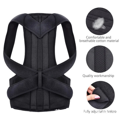 Adjustable Back & Shoulder Posture Corrector Belt — Clavicle & Spine Support Brace for Upper & Lower Back Pain Relief and Body Reshaping