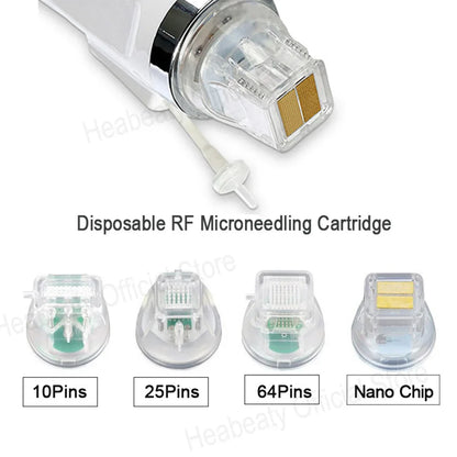 Disposable Fractional RF Cartridge – Gold Plated 10/25/64 Pins Nano Accessory for Anti-Stretch Marks Treatment