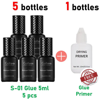 Gollee 0.5s Fast-Drying Eyelash Extension Glue – Waterproof Professional Adhesive for Salon Lashes