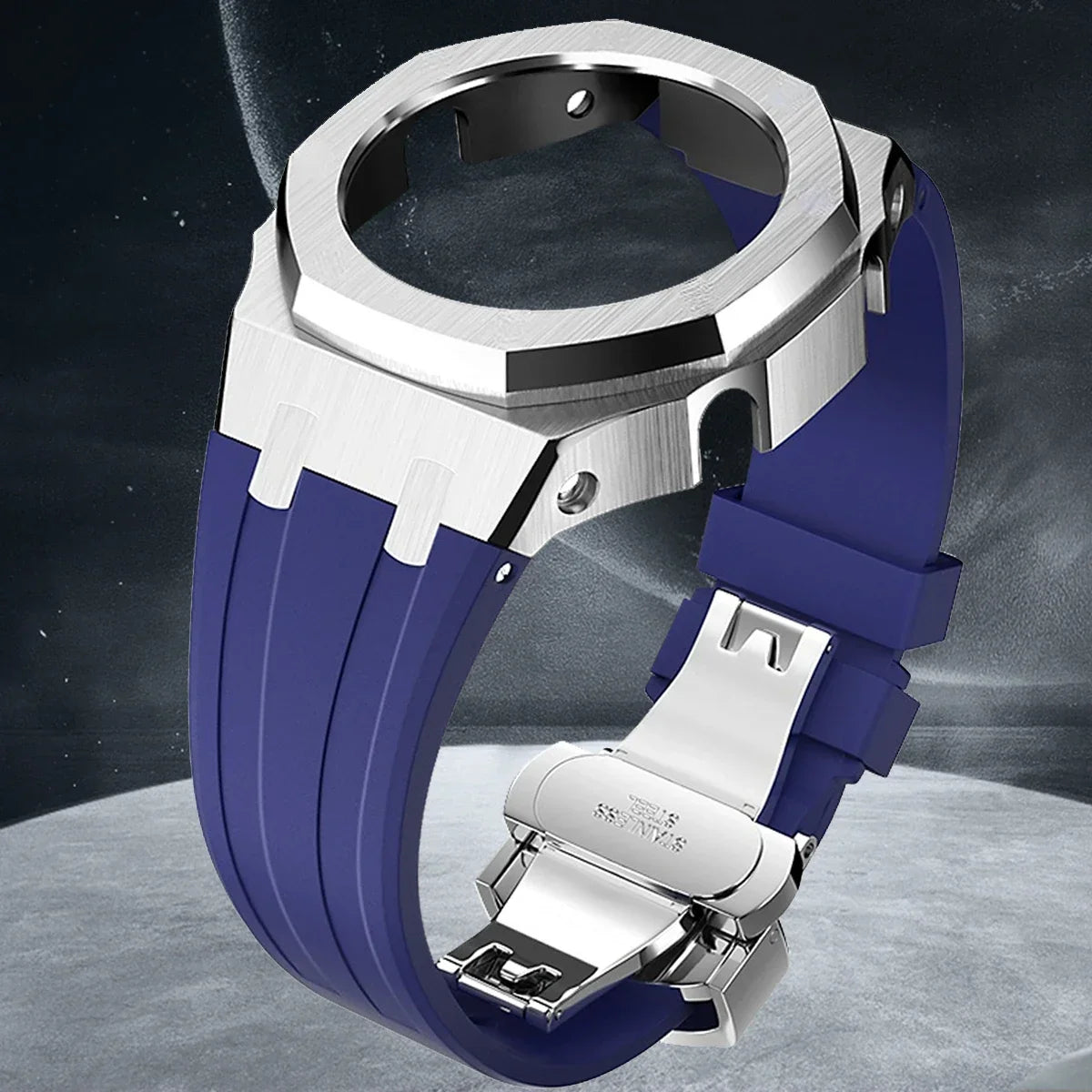Gen4 Mod Kit for Casioak GA2100/2110 – Metal Bezel, Rubber Watch Case & Stainless Steel Strap