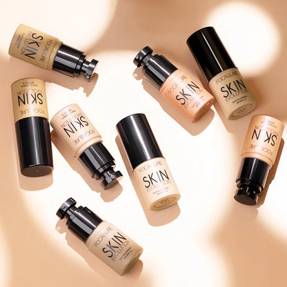 Focallure Liquid Foundation Cream — Full Coverage, Oil-Control Moisturizing Base & Concealer for Women