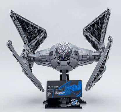 TIE Interceptor Starfighter Model Kit – 1931PCS Building Set with TIE Pilot Minifigure, Collectible Display Set for Creative Gifts and Decor