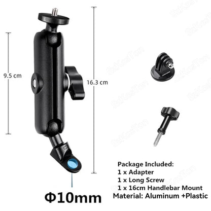 Selfie Stick Monopod Handlebar Mount – Compatible with Insta360 X4/X3/X2, GoPro 8-13 & DJI for Bicycle & Motorcycle