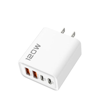 120W 4-Port USB Type-C Fast Charger – Quick Charge Adapter for iPhone, Samsung, Xiaomi